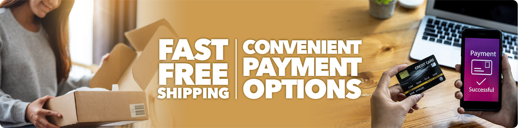 Fast, free shipping